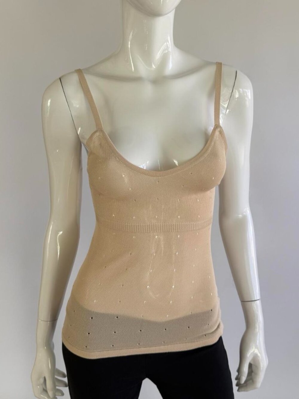 Versus Versace Vintage Pointelle Knit Cami Top